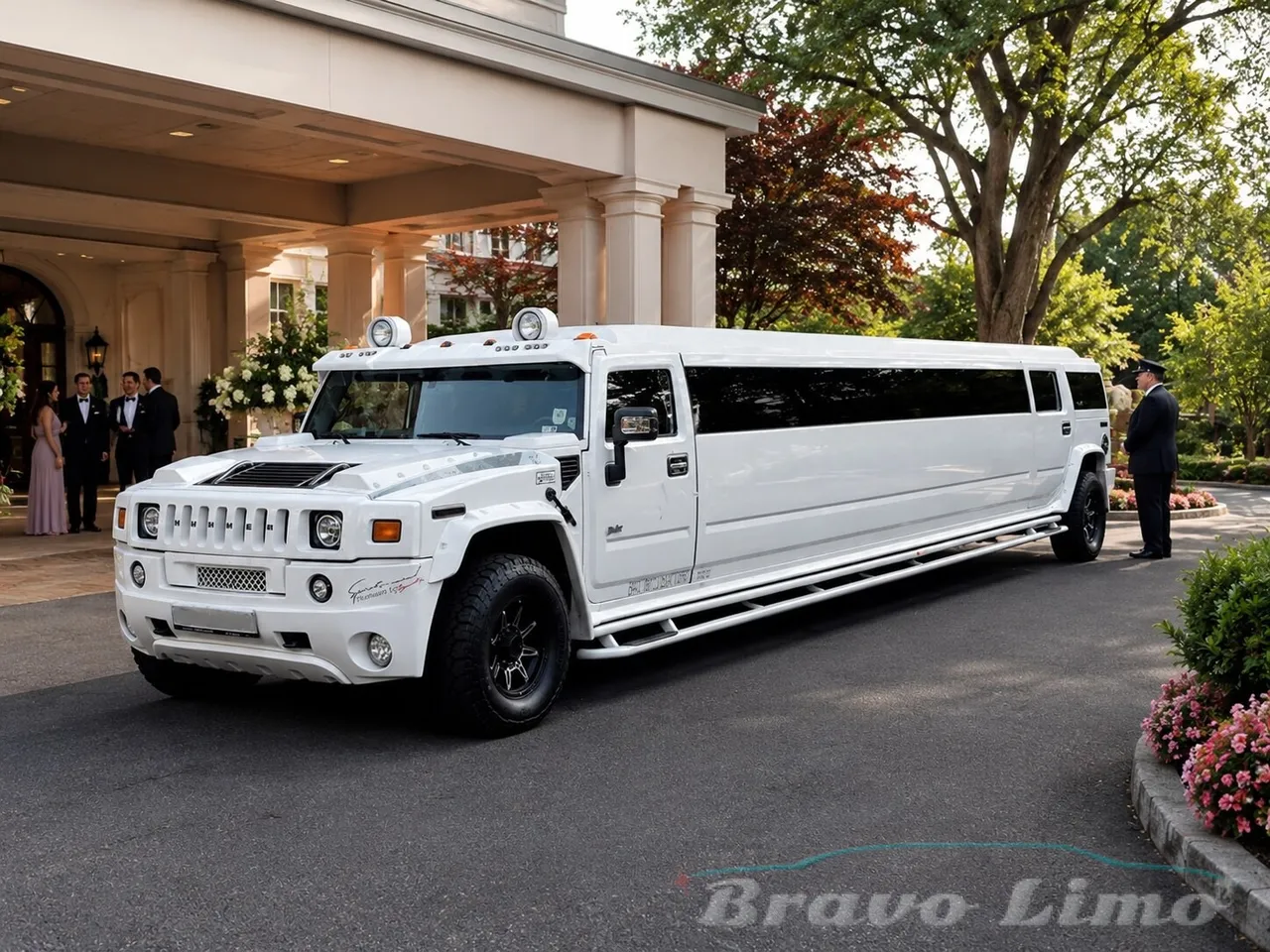White Hummer H2 Stretch Limousine on offer White Hummer H2 Stretch Limousine on offer